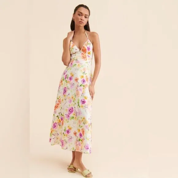 NWT Favorite Daughter Halting Traffic Dress in Oahu Watercolor - Picture 4 of 15